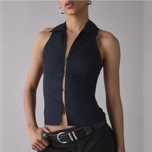 Urban Outfitters Party Girl Sleeveless Button Down Top XXS‎